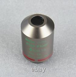 Nikon Plan Fluor 4x /0.13 PHL DL Phase Microscope Objective Lens, Made in Japan