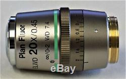 Nikon Plan Fluor Elwd 20x/0.45 DIC L /0-2 Wd 7.4 M25 Microscope Objective