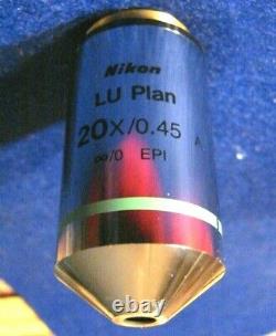 Nikon Plan LU 20x/0.45 /0 WD 4.5 Microscope Objective EPI