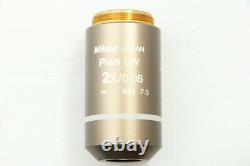 Nikon Plan UW 2X/0.06 /- WD Eclipse Microscope Objective Lens #1847