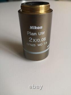 Nikon Plan UW 2x/0.06 Objective Microscope Lens