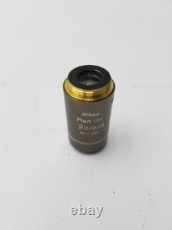 Nikon Plan UW 2x / 0.06 WD 7.5 Microscope Objective Lens