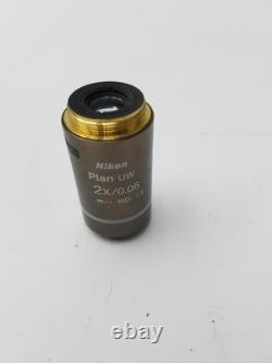 Nikon Plan UW 2x / 0.06 WD 7.5 Microscope Objective Lens