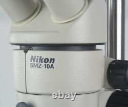 Nikon SMZ-10A Darkfield Microscope 10x/24 Super Wide Eyepieces Plan 0.75x Lens