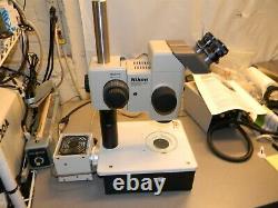 Nikon SMZ-U Binocular Microscope W Nikon ED Plan 1X, 7.5- 75X Zoom, Stand