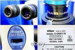 Nikon SMZ1500 Stereo Microscope HR Plan Apo 1x C-Fi155 Power On 100V