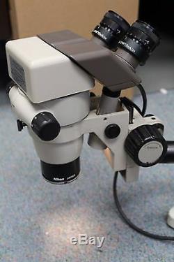 Nikon Smz-10a Microscope System Smz-u Uw10xa 24 Ed Plan 1.0x