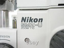 Nikon Smz-u Zoom 110 Microscope 2x Uw10xa/24 Ed Plan 0.75x 1.25x Head Ergo-tilt