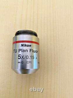 Nikon TU PLAN FLUOR 5X/0.15 EPI Objective For Industrial Microscopes