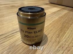 Nikon TU Plan 20x 0.40 B Objective Lens In Good Condition
