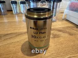 Nikon TU Plan 20x 0.45 A WD 4.5 Objective Lens In Good Condition