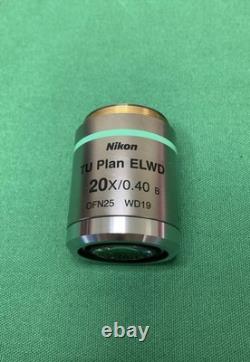 Nikon TU Plan ELWD 20X/0.40B OFN25 WD19 Microscope Objective