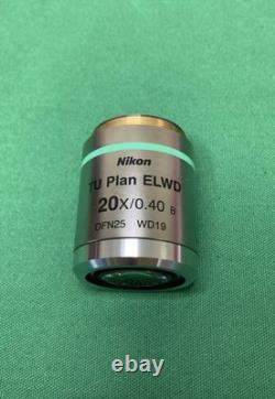 Nikon TU Plan ELWD 20x/0.40B Objective Lens OFN25 WD19 Microscope Long Working