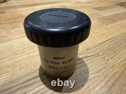 Nikon TU Plan ELWD 50x 0.60 B Objective Lens In Good Condition