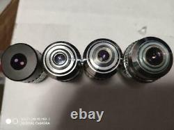 Nikon microscope 4 objective lenses Plan 4 10 20 40 used japan