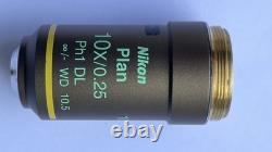 Nikon plan 10x / 0.25, phase contrast, Ph1 microscope objective