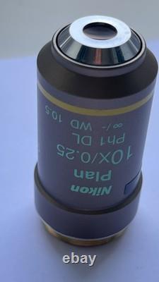 Nikon plan 10x / 0.25, phase contrast, Ph1 microscope objective