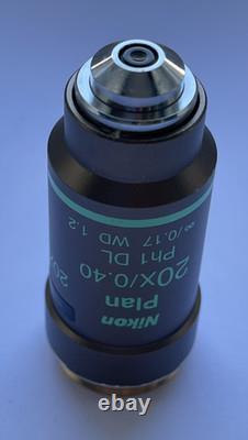 Nikon plan 20x / 0.40, phase contrast, Ph1 microscope objective