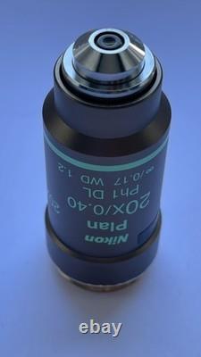 Nikon plan 20x / 0.40, phase contrast, Ph1 microscope objective