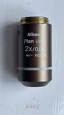 Nikon plan UW microscope objective 2x / 0.06, infinity / -, WD 7.5