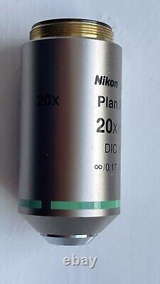 Nikon plan fluor microscope objective 20x /0.30, DIC M/N2, infinity / 0.17