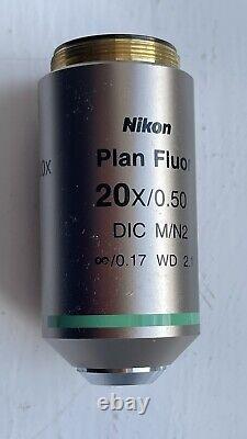 Nikon plan fluor microscope objective 20x /0.30, DIC M/N2, infinity / 0.17