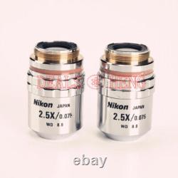 ONE Nikon CF Plan 2.5X/0.075 EPI microscope long distance brightfield objective