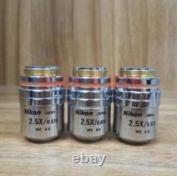 ONE Nikon CF Plan 2.5X/0.075 EPI microscope long distance brightfield objective