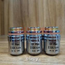 ONE Nikon CF Plan 2.5X/0.075 EPI microscope long distance brightfield objective