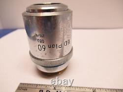 Objective Bd Plan Nikon Japan 60x Optics Microscope Part As Is &85-16