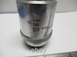 Objective Bd Plan Nikon Japan 60x Optics Microscope Part As Is &85-16