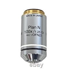 Olympus PLN100XO Plan N 100x / 1.25 Oil Objective Lens UIS2 OFN22 Microscope