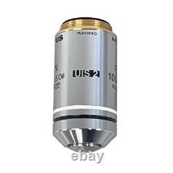 Olympus PLN100XO Plan N 100x / 1.25 Oil Objective Lens UIS2 OFN22 Microscope